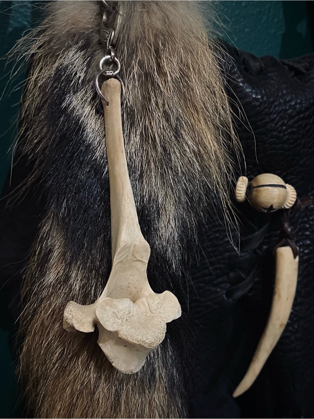 Deer Vertebrae Keychain